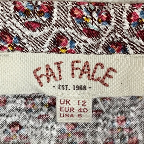 Fatface Ruffle Print Top - Picture 2 of 6